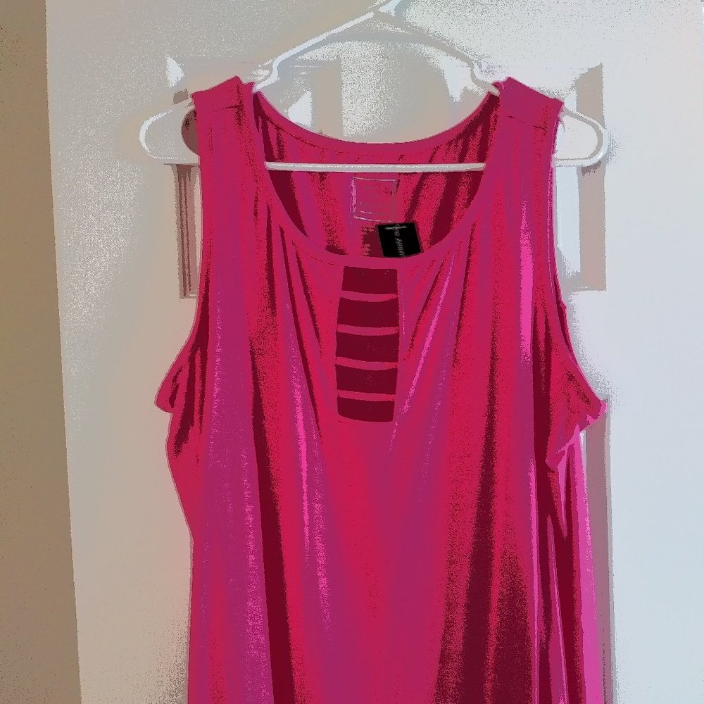New Ladies Ashley Stewart Fuchsia Sleeveless Top (18/20)